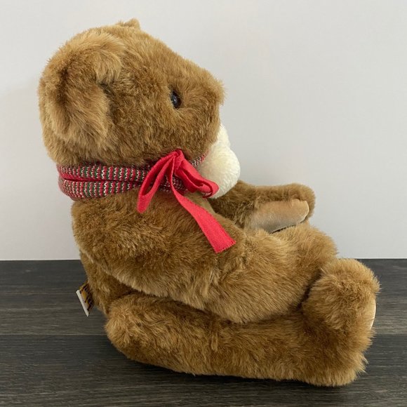 The Vermont Teddy Bear Company Plush Jointed Winter Scarf Stuffed Animal Toy 17" - Picture 4 of 11